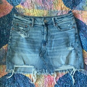 American Eagle Denim Hi-Rise Mini Skirt
